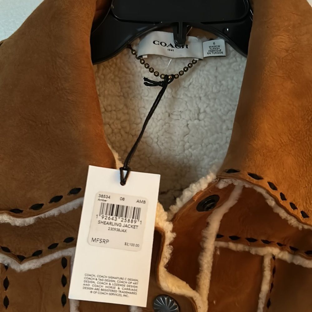 Coach Shearling Jacket - Picture 3 of 6